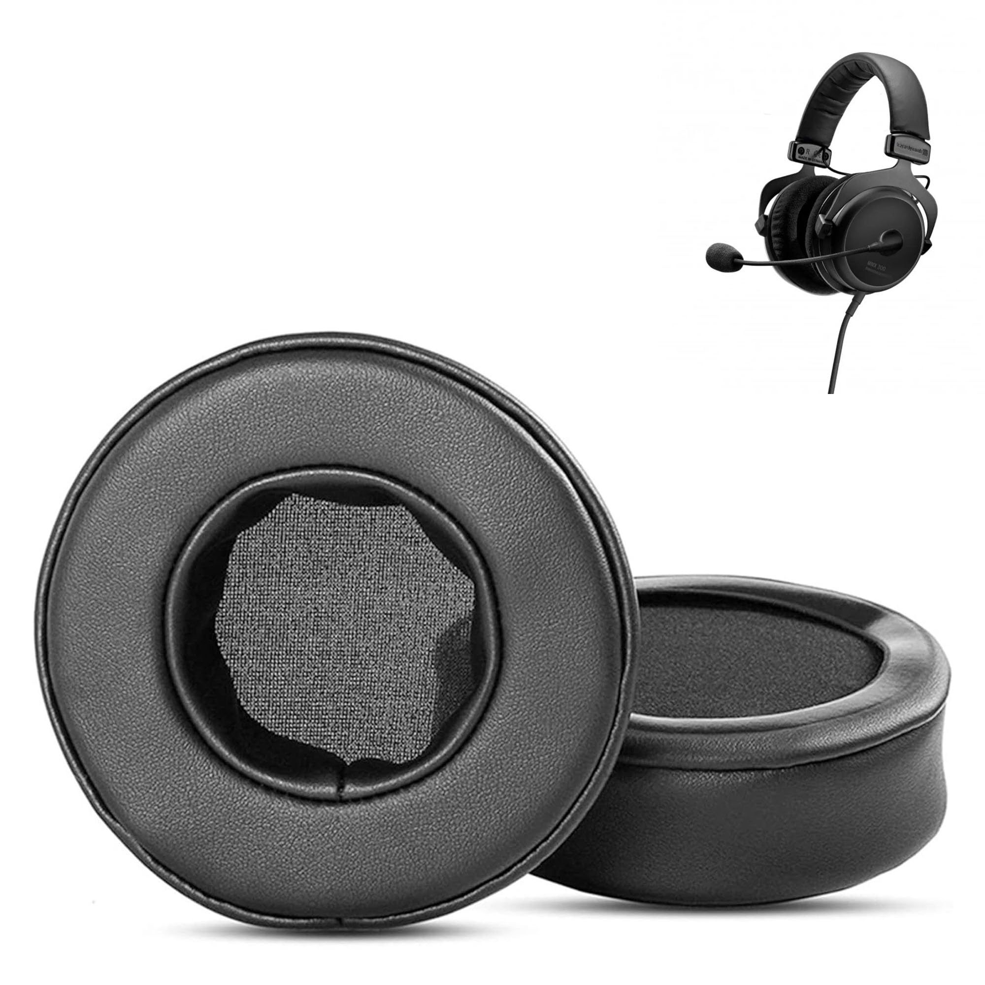 Photo 1 of XRHTONG MMX 300 Replacement Earpads Compatible with Beyerdynamic MMX 300 DT 990 Pro DT 770 Pro DT990 DT770 Pro Headphones Ear Pads Cushion(Protein Leather/Memory Foam)