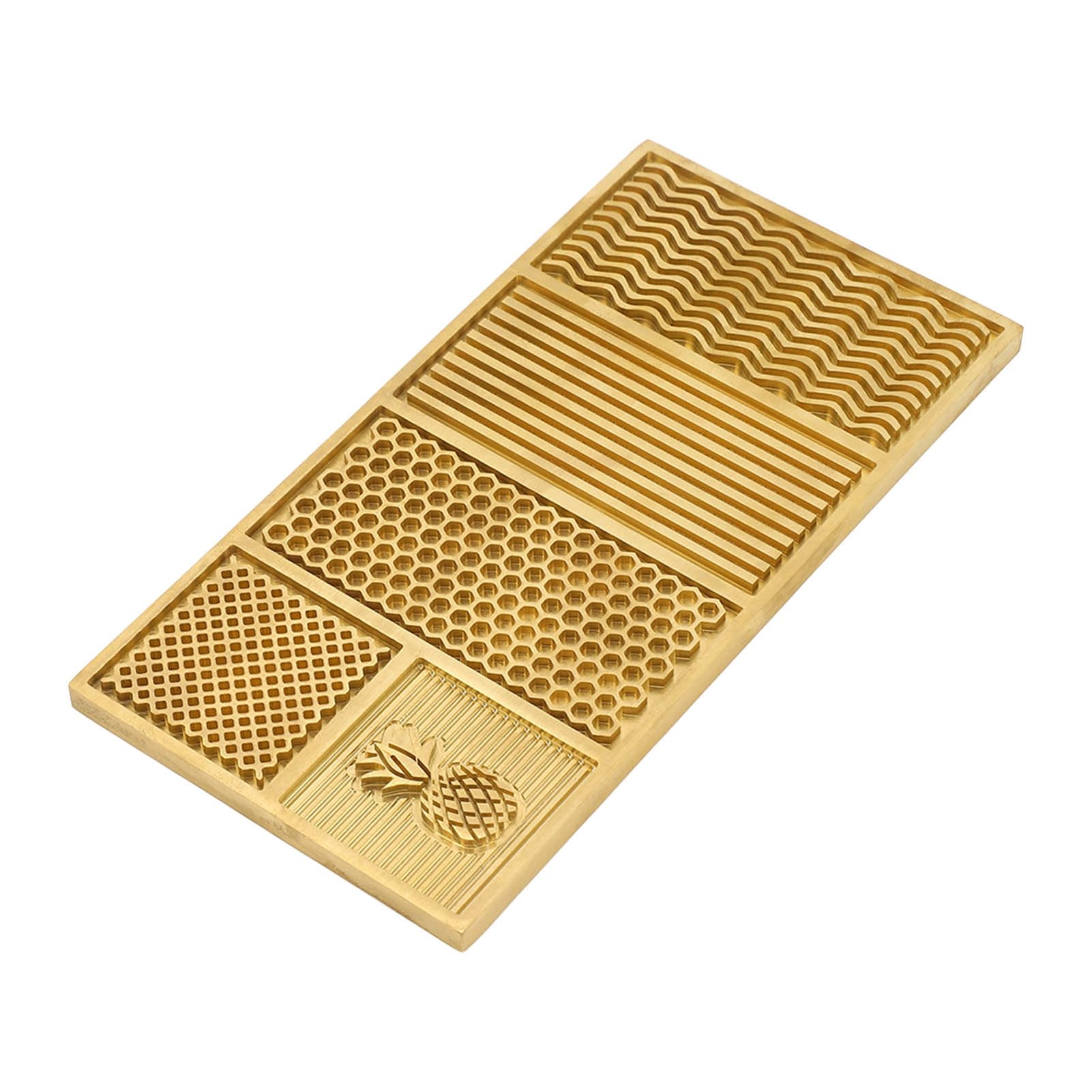 Ice Designer Tray, Brass Material, Multiple Patterns, Simple Operation, Portable, Made in 5 Seconds, Anti Rust Treatment, Longer Service Life