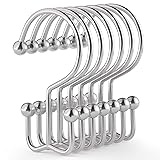 Goowin Shower Curtain Hooks, 12 Pcs Shower Curtain