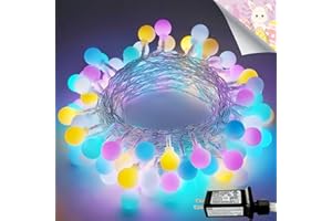LORRYTE Easter String Lights Outdoor Indoor, 33ft 100LED Easter Pastel Lights with Timer, 8 Modes Plug in Multicolor Easter Globe Lights, Waterproof Twinkle Fairy Lights for Easter Decorations Bedroom Decor