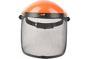 DYNWAVE Forestry Helmet, Heavy Duty Visor Protective Helmet for Electric Cutting Mower Forestry Logging - Orange Caps