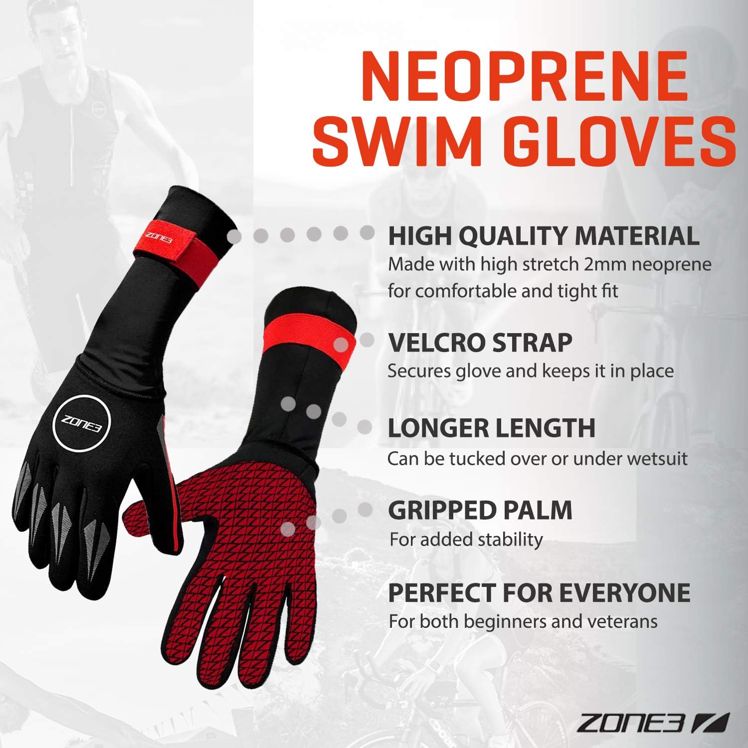 ZONE3 Neoprene Swim Gloves : Sports & Outdoors