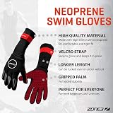 ZONE3 Neoprene Swim Gloves 2mm Natural Web Free Finger Design view 3
