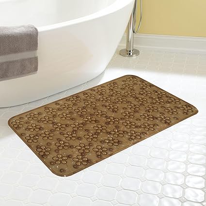 Kuber Industries PVC Bathroom Mat - 28x14, Brown