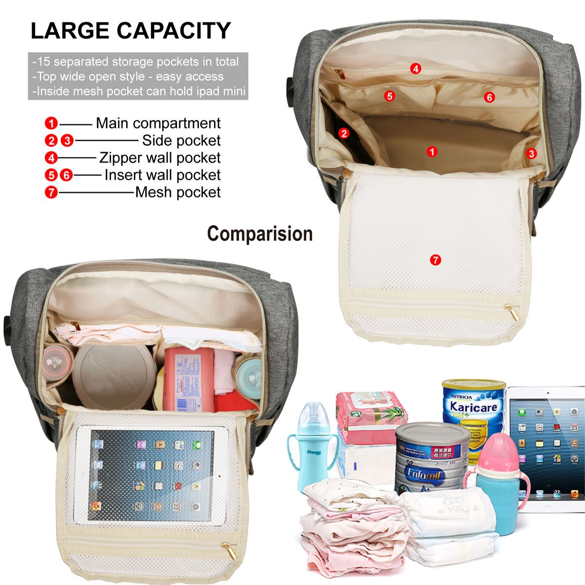 machine bird diaper backpack