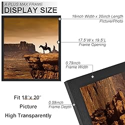 A PLUS MAX 18x20 Picture Frame Set of 6, Black