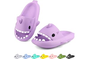 LUYOO Kids Shark Cloud Slides | Boys Girls Slip On Sandals | Toddler Beach Slippers | Youth Fish Flip Flops Pool Shower Shoes