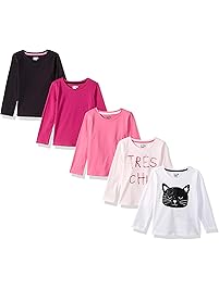 Spotted Zebra Girls' 5-pack Long-sleeve T-shirts