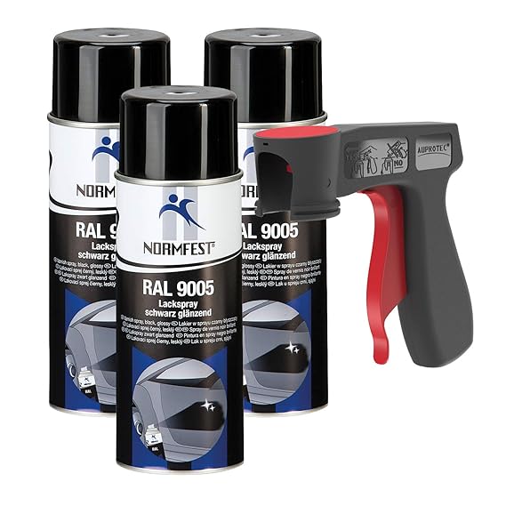 Auprotec®, Normfest RAL 9005 glossy paint spray, in black, 400 ml