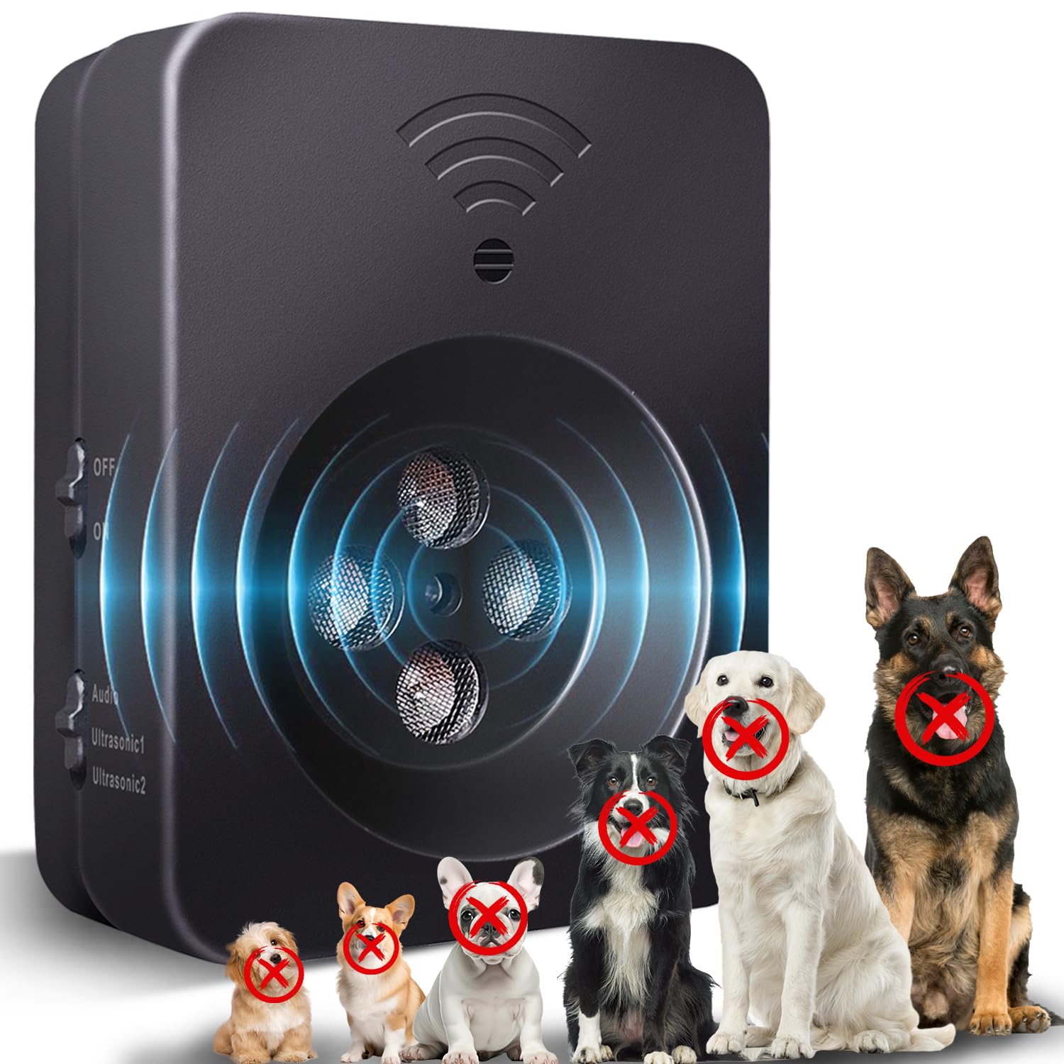 Photo 1 of Anti Barking Devices, Dog Barking Deterrent Devices, Ultrasonic Dog Bark Deterrent Devices, Dog Barking Stopper, Anti Barking Device for Dogs Long Range 50ft, Bark Box Indoor Outdoor for Dogs Training