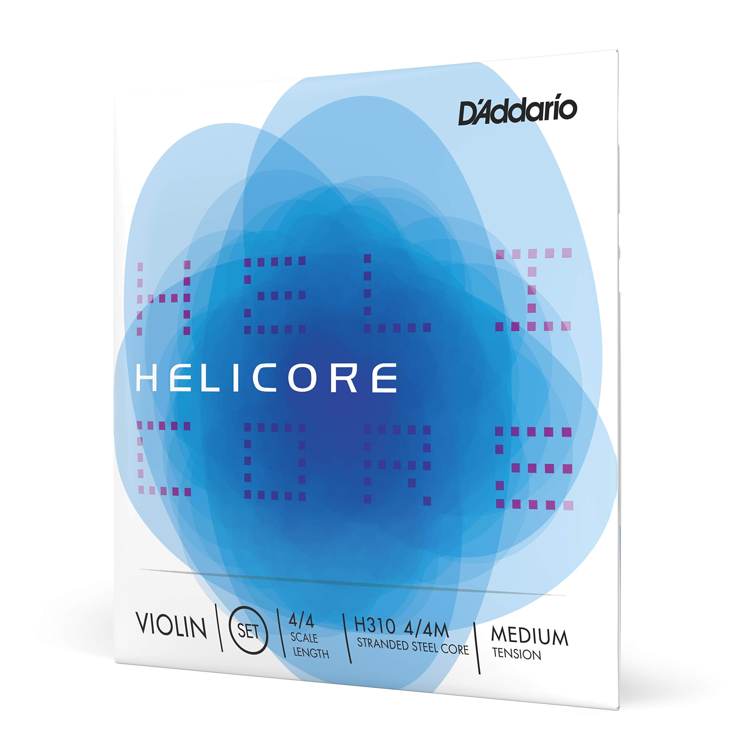 D'Addario Orchestral - Helicore 4/4 Size Violin Strings Set with Plain Steel E String - H310 4/4M - Full Set - Medium Tension — image 1