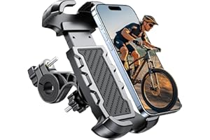 Viccux Motorcycle Phone Mount, Upgrade [Never Fall Off] [0 Shake] Bike Phone Mount, [3s Put & Take] 360° Rotatable Phone Holder for Motorcycle Bike Bicycle Scooter Compatible with Cellphones 4.7-6.8”