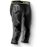 Storelli BodyShield 3/4 Goalkeeper Leggings 2, High-Impact Protection Sweat-Wicking, UV-Resistant Athletic Bottoms for Soccer
