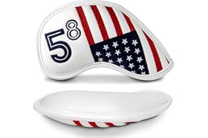 WTLJQQY 1pc Golf Wedge Cover or Set US Flag Iron Wedge Head Covers 52 56 60 Wedge Covers, PU Leather Golf Iron Covers Head Covers for Men Golfers