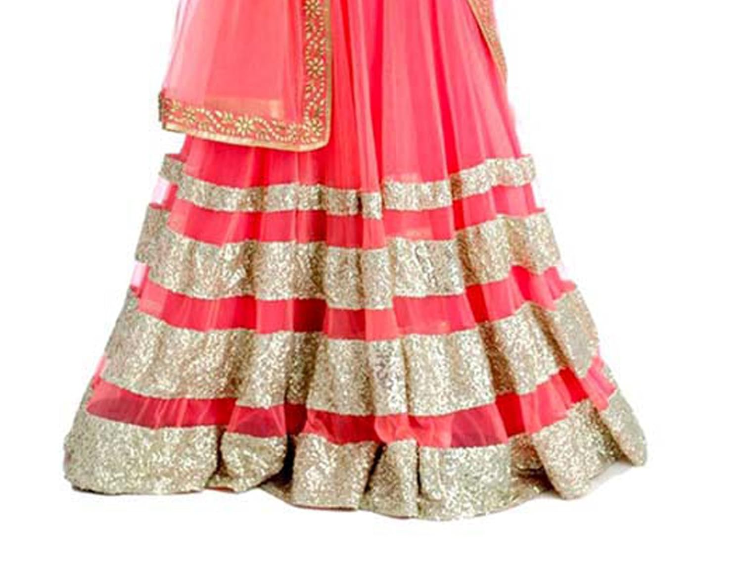 siyaram creation women's net anarkali lehenga choli (cel-8_pink_free size)