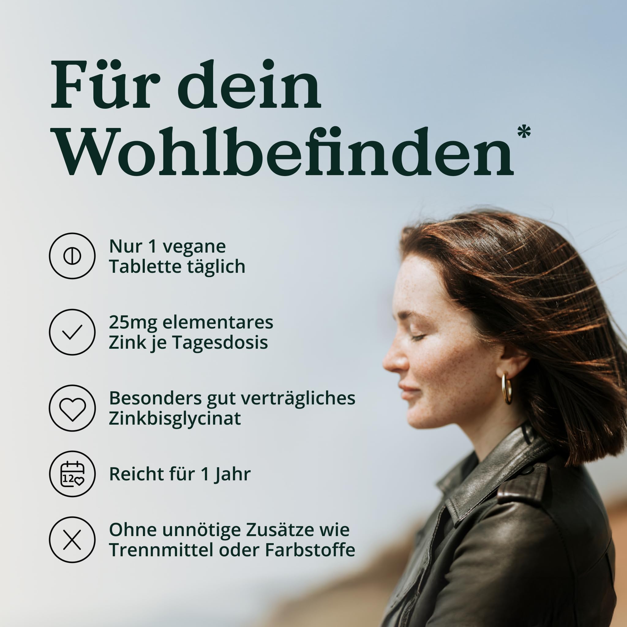 NATURE LOVE® Zink - 365 Tabletten (1 Jahr) - Hochdosiert (25mg): Zink-Bisglycinat - Hoch bioverfügbares Zinc - vegan, laborgeprüft, in Deutschland entwickelt 6
