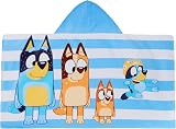 Bluey Hooded Towel Poncho 100% Cotton Kids Beach Bath Swiming Wrap view 8