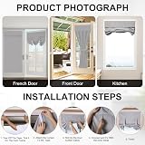 Maritown Blackout Door Curtain 1 Panel French Door Tie Up Easy Install view 5