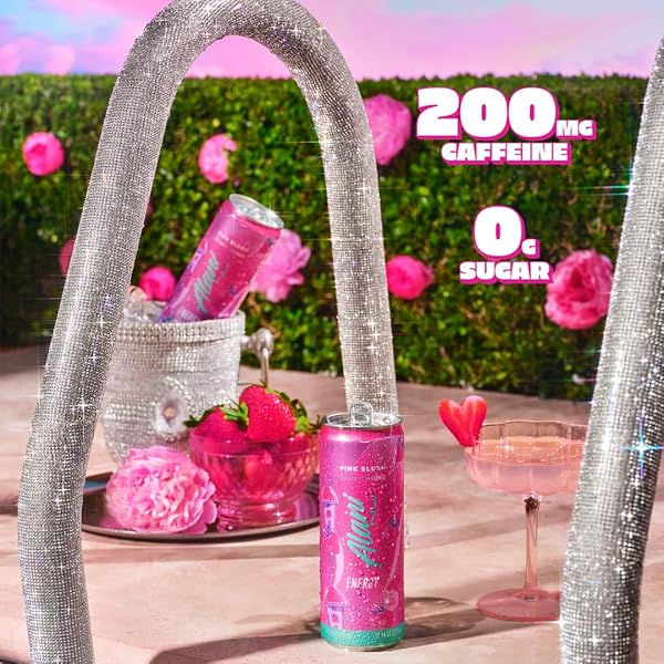ALANI NU PINK SLUSH SUGAR FREE, LOW CALORIE ENERGY DRINKS | 200MG CAFFEINE | PARIS HILTON X ALANI NU | BIOTIN B VITAMINS | ZERO SUGAR | 5 CALORIES | 12 FL OZ CANS (12 PACK)