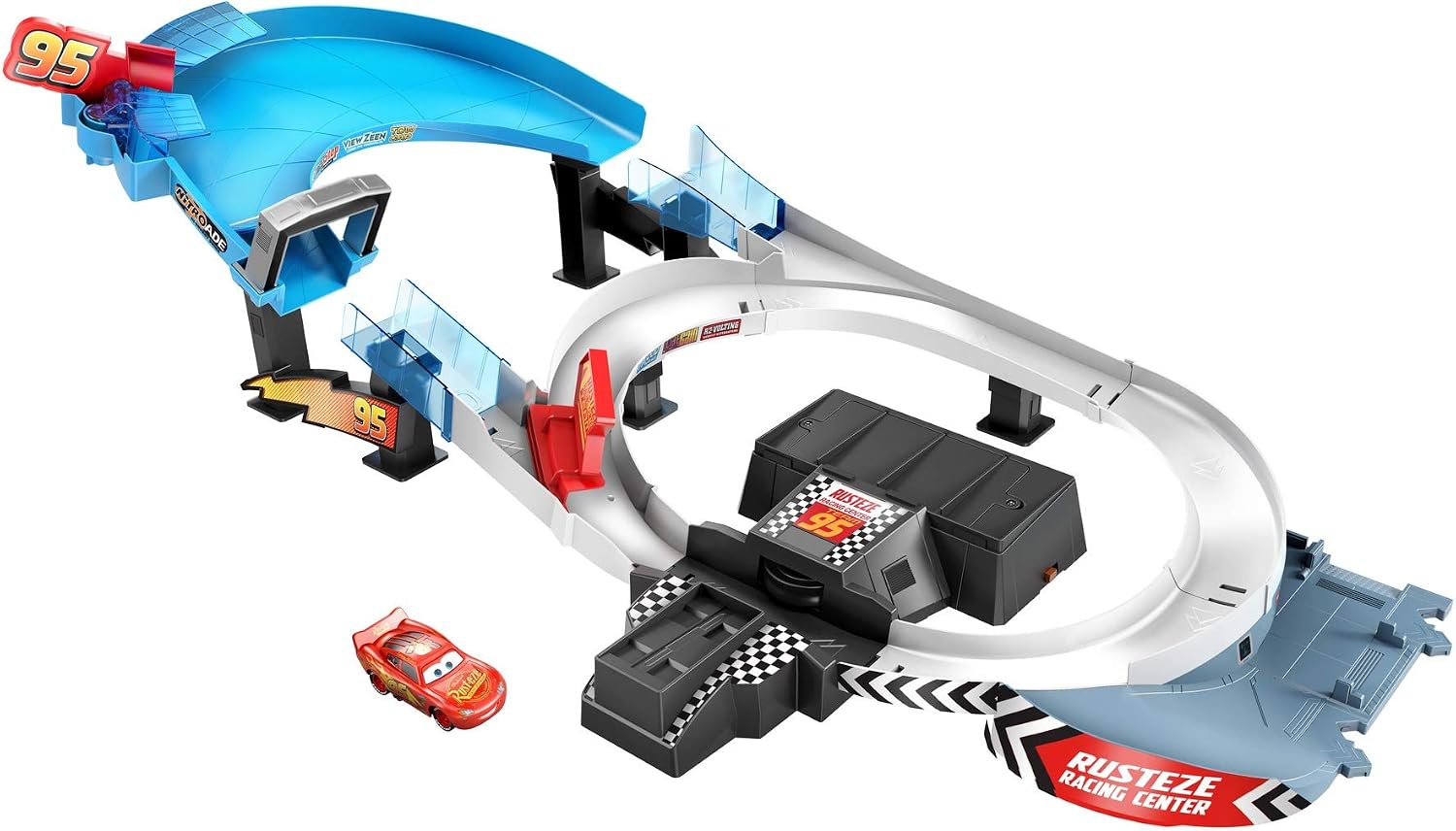 Disney Pixar Cars Rusteze Double Circuit Speedway, Blue, Large