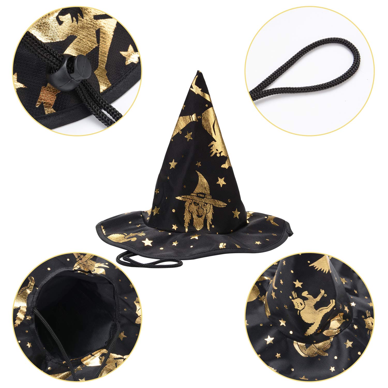 Legendog Dog Costume, Halloween Costumes for Small Dogs, Creative Dog Cape with Witch Hat, Halloween Pet Costume