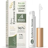BIYSBER Eyebrow Growth Enhaning Serum with Peptide &amp; Hyaluronic Acid, 5 mL | For sparse, thin or over-plucked brows; supports fuller, thicker-looking brow for women with a Natural formula eyelash primer