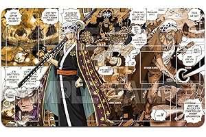 YMILOHOGI Playmat Trading Card Game OPCG Mat CCG MTG Playmat TCG Card Game Table Mat Mouse Pad 600X350mm + Free Bag (H007) (Law H187)