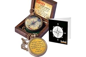 TA DIZAYN For I Know The Plans I Have For You, Jeremiah 29:11, Solid Brass Directional Engraved Compass, Baptism Gifts for Boys Girls, First Communion, Christian Gifts for Men, First Confirmation Gifts for Boys