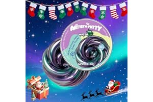 WATERELF Galaxy Putty Slime - Stocking Stuffers for Kids, Fidget Sensory Artistic Therapy Putty Toys for Boys Girls Adults, Stress Relief Non-Sticky, 3.11 Inch 3.2 Oz – Green Purple