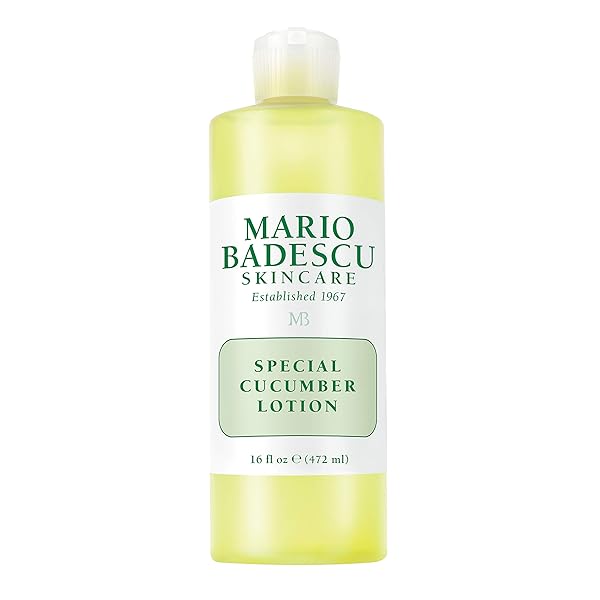 MARIO BADESCU SPECIAL CUCUMBER LOTION | NON-DRYING & NON-IRRITATING FACIAL TONER FOR REMOVING EXCESS OIL & DRYING UP BREAKOUTS | REVITALIZING, CLARIFYING ASTRINGENT FOR FACE | 16 FL. OZ.