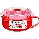 Sistema Microwave Collection Breakfast Bowl, 28.7oz./850ml, Red