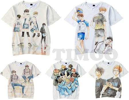 Amazon Co Jp 2 43 清陰高校男子バレー部 Tシャツ ショートセット キャラクター プリント インナーシャツ ベーシック 半袖 日常服 カジュアル ファッション シンプル デザイン トップス 柔らかい 快適 コスチューム メンズ レディース 子供大人 男女兼用 夏用 02 1cm