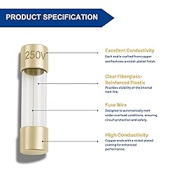 500mA (0.5A Amp) GMA Glass Fuses, 5x20mm