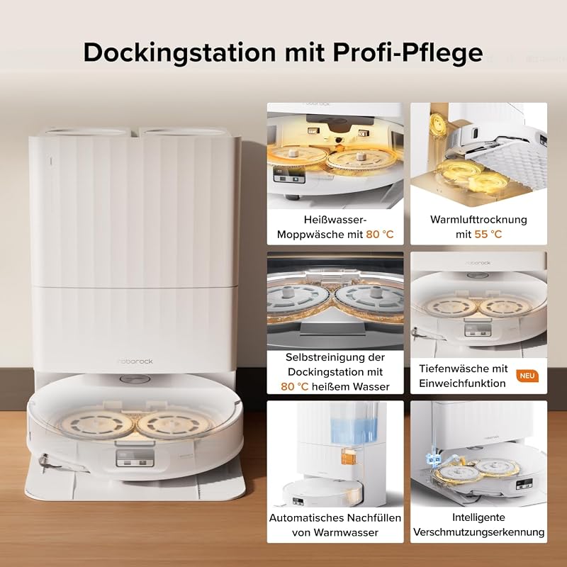 Qrevo Edge 2 Set Saugroboter mit Wischfunktion&Hebarem Wischmopp