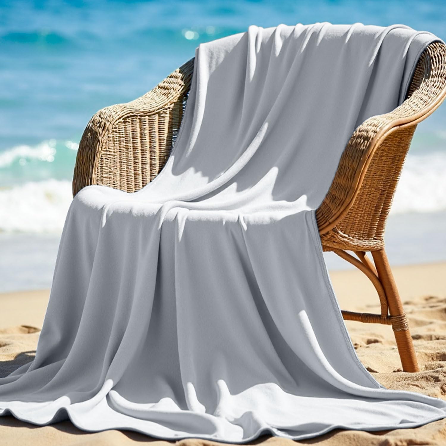 Degrees of Comfort PolarEdge Pro Cooling Blanket, Dual-Sided Cooling Throw with Coolmax, Q-MAX >0.4, Moisture-Wicking & Breathable, Summer Blanket for Hot Sleepers, 50 x 70 INCH, Grey
