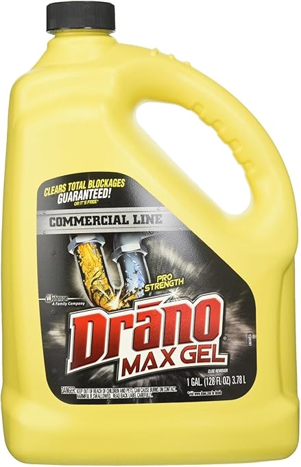 Amazon Com Drano Max Gel Drain Clog Remover And Cleaner For Shower Or Sink Drains Unclogs And Removes Hair Soap Scum Blockages 128 Oz Health Personal Care