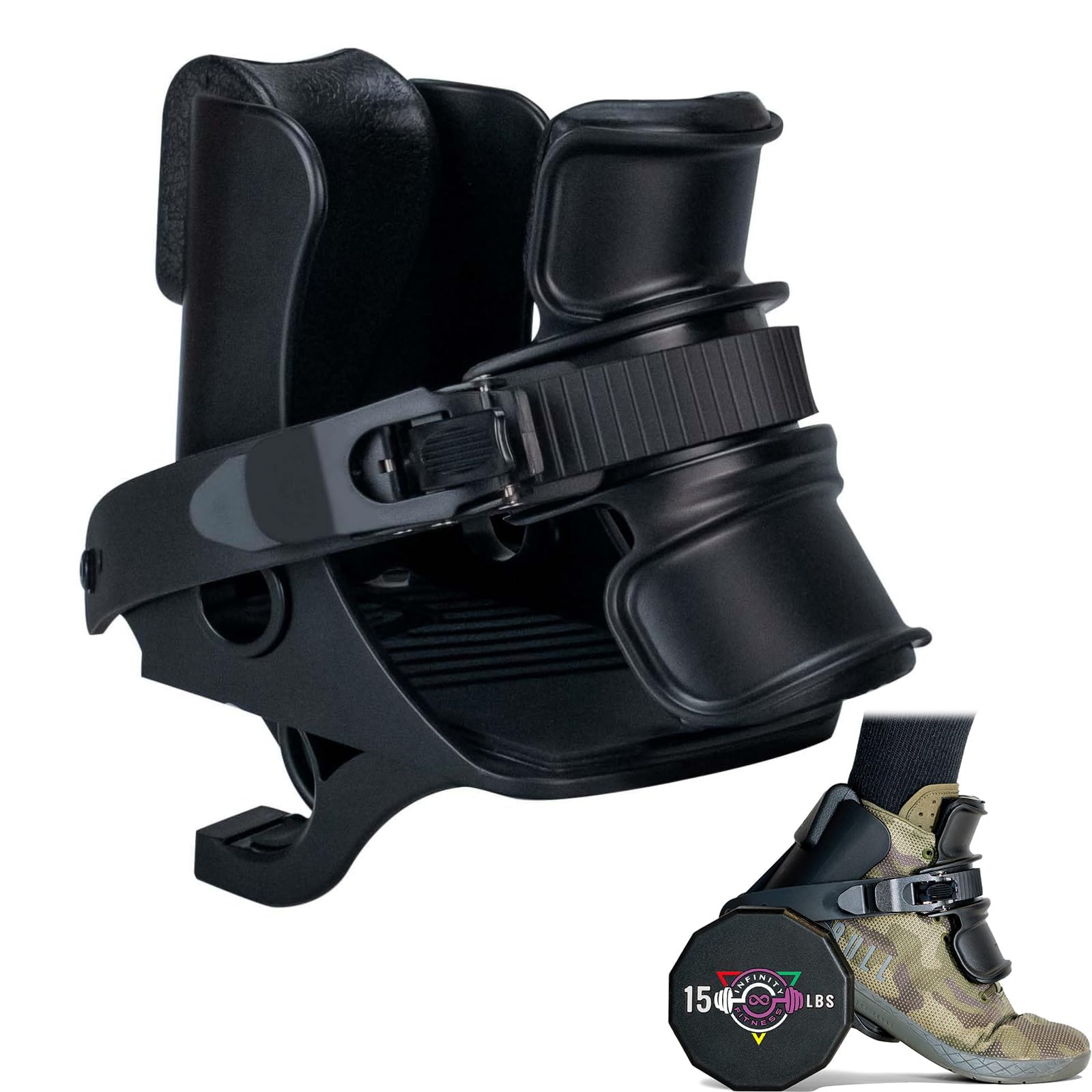 Photo 1 of Foot Dumbbell Attachment, Dumbbell Weights for Legs Holder, Weight Training for Legs, Adjustable?1-120 lbs, Leg&Core&All Around Workout, Left/Right Foot