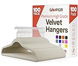 Ivory Velvet Hangers 100 Pack – 360° Swivel