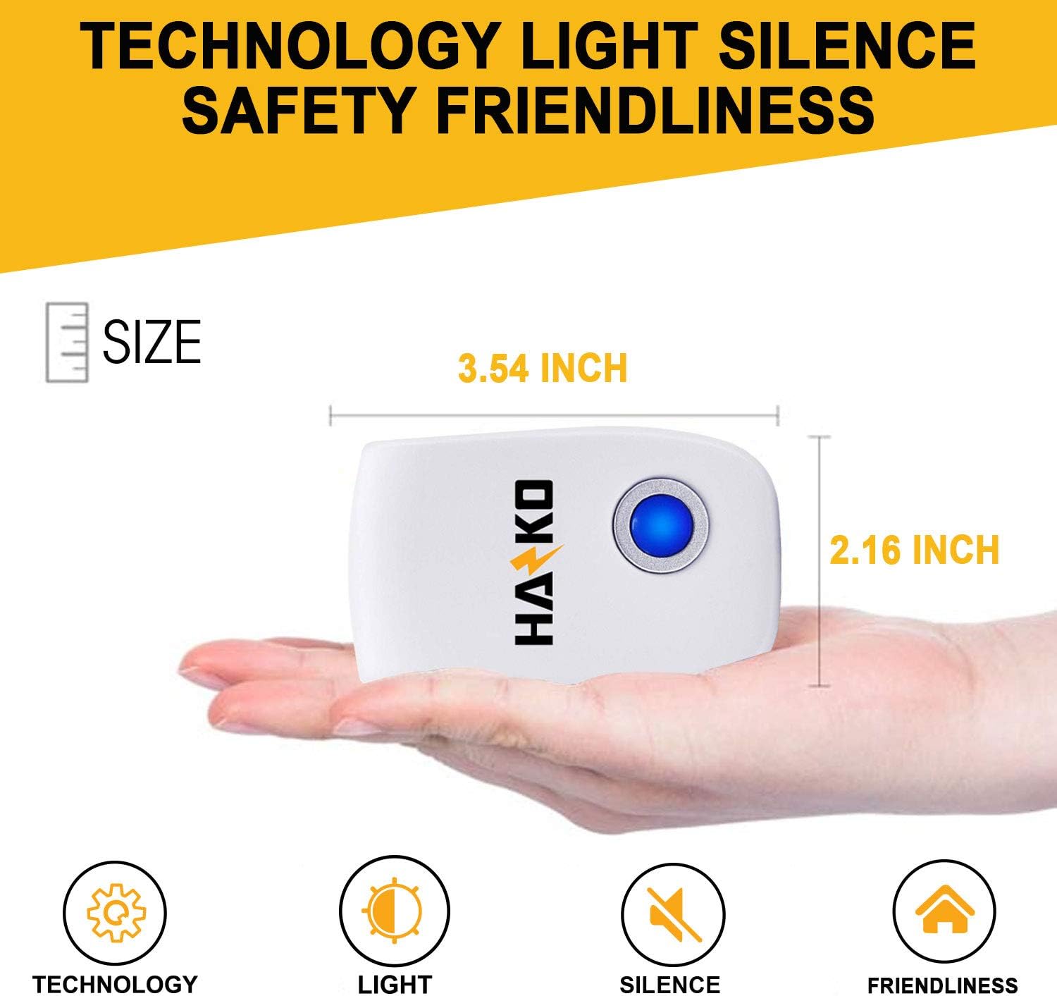 HAZKO Ultrasonic Pest Repellent - Ultrasound Pest Control for Spiders, Mosquitoes, Mice, Cockroaches, Rats, Bugs and Ants - Non-Toxic and Humane Insect Repellent (6 Packs): Garden & Outdoor