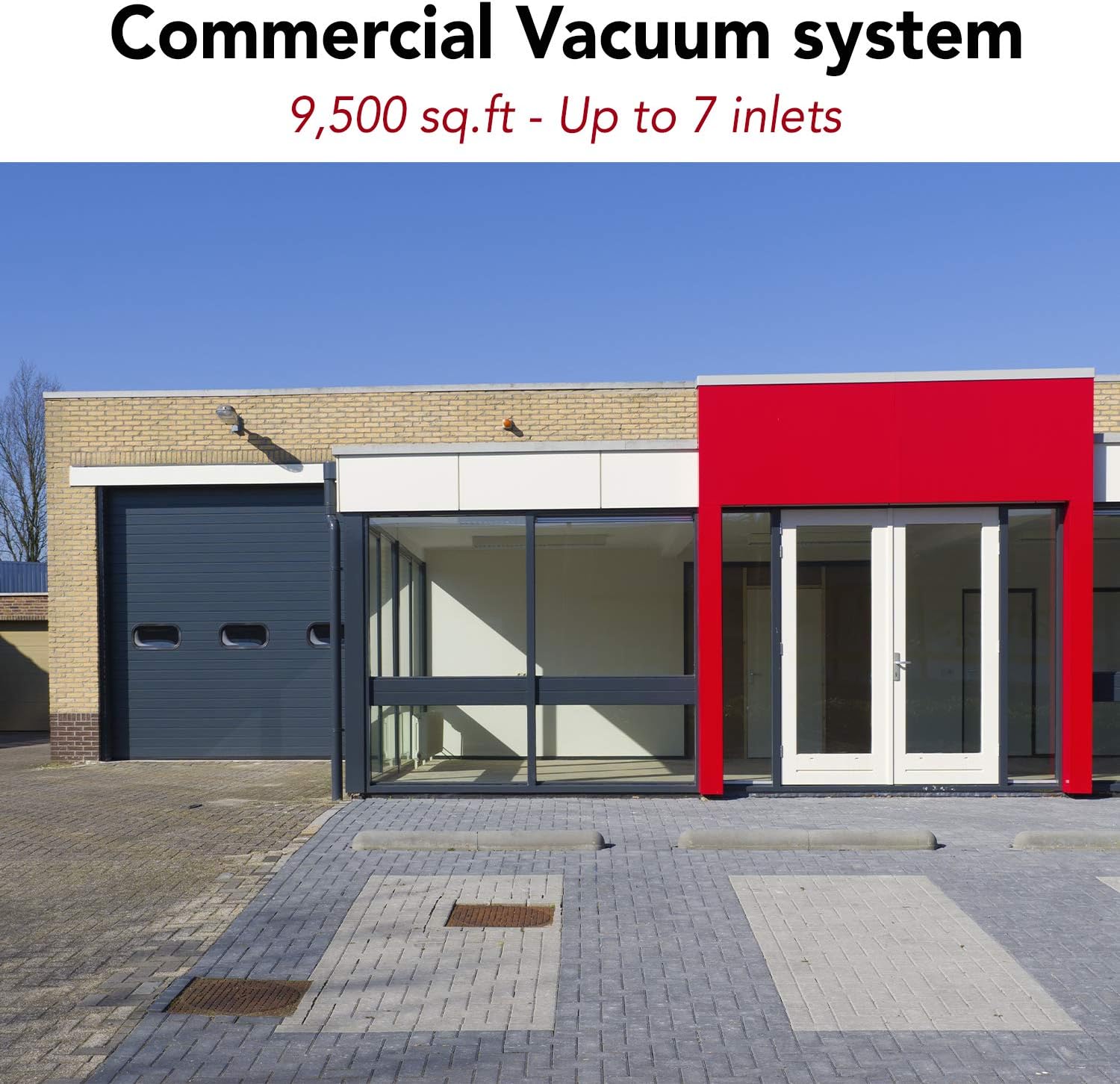 Nadair central vacuum unit with included accessories