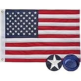 AMZFLAG American Boat Flag 16x24 In Outdoor, Embroidered Small US Flags Double Sided Heavy Duty USA United State Flag Banner for Boating Nautical Yacht