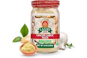 LAXMI BRAND Laxmi Ginger Garlic Paste, 8 oz | Ginger and Garlic Paste in a Jar | Garlic and Ginger Paste for Cooking | A pure fresh staple