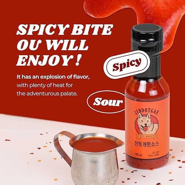 JINDOTGAE HOT SAUCE – 7 OZ VEGAN RED HOT CHILI PEPPERS, GLUTEN FREE CHILI PEPPER SPICY SAUCE – KOREAN HOT SAUCE W/CHEONGYANG RED PEPPER – FOR BUFFALO WINGS PIZZA BBQ KOREAN FOOD HOT SAUCE CHALLENGE
