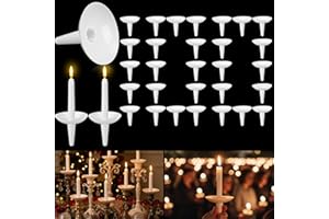 Mumufy 100 Pcs Christmas Plastic Candle Holders Bulk for Candlesticks Vigil Service Christmas Eve Reusable Candle Drip Protectors for Church Vigils Memorial Congregational Party Supplies