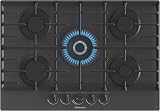 Hisense GG773B 75cm Gas Hob 5 Burners Built-In Tempered Glass Black
