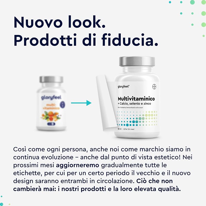 Multivitaminico Completo - 450 Compresse, Maxi Formato, Integratore Multivitaminico con Vitamine e Minerali, Vitamine A,B,C,D3,E, Calcio, Zinco, Selenio - Confezione multipla