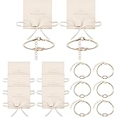 Keggaen Set of 8 Bridesmaid Bracelets with Pouch, Gifts for Bridesmaid Jewelry Set Proposal Box Stuffers Wedding Favors