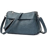 GOIACII Purse for Women Medium Crossbody Bags Multi Zipper Pocket Leather Shoulder Handbags