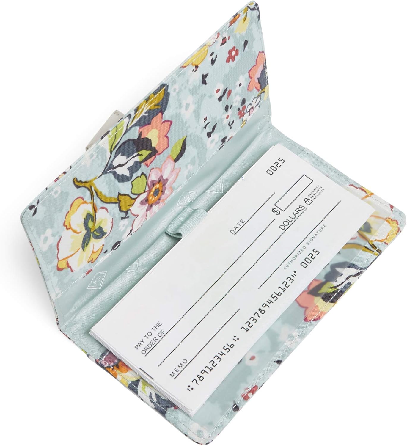 Vera Bradley Women's Signature Cotton Checkbook Cover, Floating Garden: Clothing