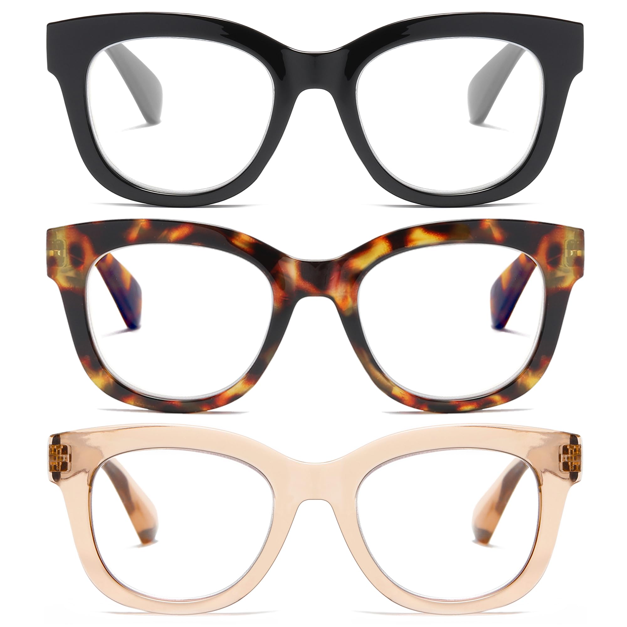 Photo 1 of FSRTEP Oprah Style Readers for Women - Stylis Style Reading Glasses Blue Light Blocking and Spring Hinge Oval Ladies HCX +1.75
